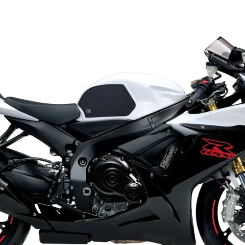 New 2026 for GSXR600 GSXR750 GSX-R GSXR 600 750 2011-2024 2025 Motorcycle Side Fuel Tank pad Tank Pads Protector Stickers Decal Gas Knee Grip Traction Pad Tankpad (One Set) Black