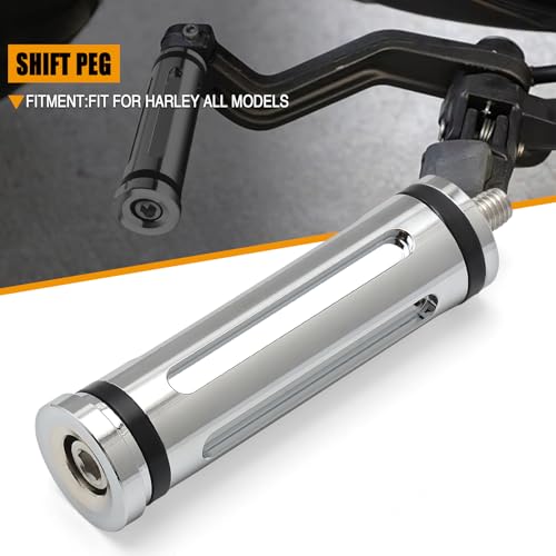 Motorcycle Extended Shifter Peg Toe Foot Shift Peg for Harley Softail Sportster Dyna Touring Road King Street Glide Road Glide Fat Bob (Chrome) - color: Chrome