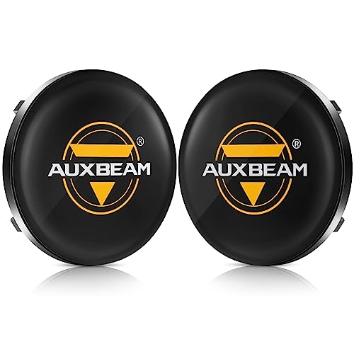 Auxbeam C4 Series 4 Inch Light Covers, 2PCS LED Round Black Plastic Protective Light Covers, Snap-On Design Waterproof and Scratch-Resistant Covers, Pack of 2 - color: C4 Series-Black Covers