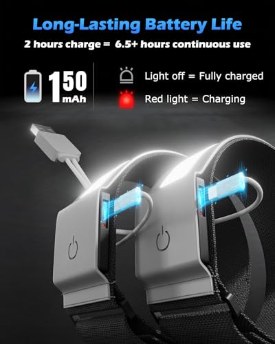 Topward LED Armband 2 Pack, Light up Reflective Arm Bands Glow Bracelets, Running Lights for Runners Dog Walking - 5 Colors 11 Light Modes - Adjustable Velcro - Rechargeable - color: Black