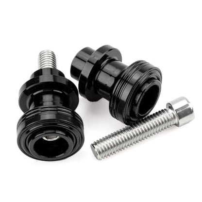 M8 Swingarm Spools Sliders, CNC Billet Aluminum Universal Paddock Rear Stand Screws Bobbins, Fits for CBR600RR CBR1000RR, GSXR600/750/1000, ZX6R ZX10R Z650 Z900, SV650,S1000RR– 2 PCS (Black) - color: Black