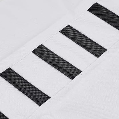 Electric Dirt Bike Seat Cover for Tutti Soleil 01,Black Stripe Non-Slip Motorcycle Cushion Cover for Tuttio Soleil01-White - color: White