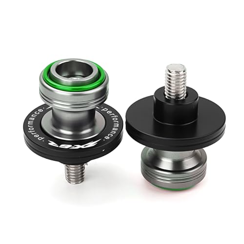 Compatible with ZX-6 ZX6R 2010-2024 2025 2026 Motorcycle Front Wheel Axle Crash Protector Pad Rear Swingarm Spools Slider Stand Accessories (Green) - color: Green