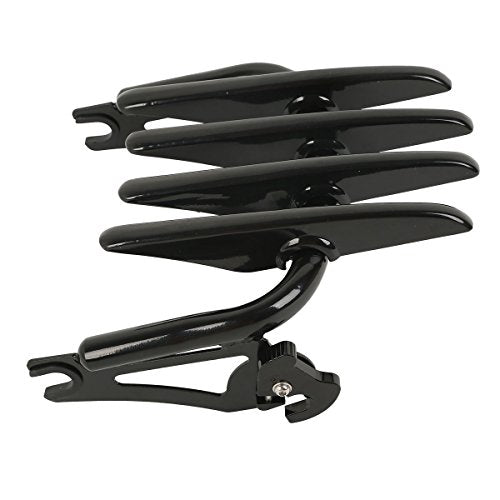 TCT-MOTORPARTS Black Detachable Backrest Sissy Bar Luggage Rack Docking Hardware Kits Fit for Harley Road King Glide treet Glide 14-25 - color: Black #5(2014-2025)