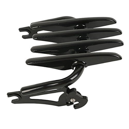 TCT-MOTORPARTS Black Detachable Backrest Sissy Bar Luggage Rack Docking Hardware Kits Fit for Harley Road King Glide treet Glide 14-25 - color: Black #5(2014-2025)