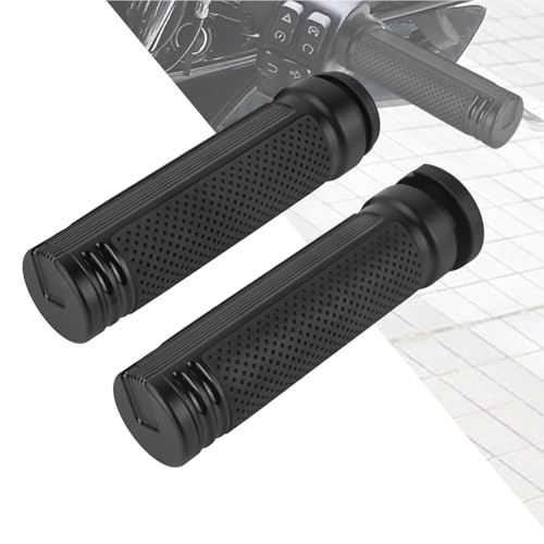 Motorcycle Hand Grips 1" Electronic Throttle Handlebar Grips Fit for Touring Trike 2008-2025 Softail 2016-2024 FLHR FLHTC FLHT FLFB FXFBS FXLR (All Black)