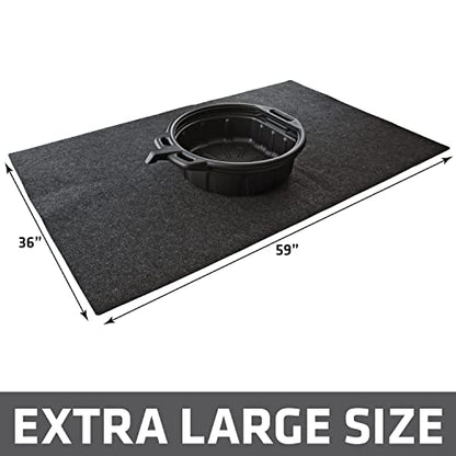 Drymate XL Oil Spill Mat (36" x 59") (2-Pack), Premium Absorbent Oil Pad, Reusable, Washable, Durable, Waterproof Backing Contains Liquids, Protects Garage Floor Surface (USA Made) - size: 36" x 59" (2-Pack)