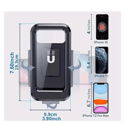 GPS Navigaton Bracket Support Motorcycle Bike Waterproof Phone Holder Magnetic 360° Swivel Adjustable Cycling Bag GPS Stand Secure Mount