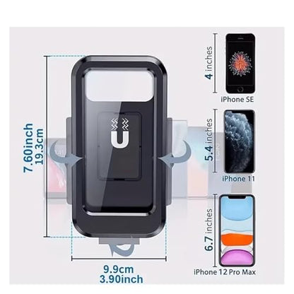 GPS Navigaton Bracket Support Motorcycle Bike Waterproof Phone Holder Magnetic 360° Swivel Adjustable Cycling Bag GPS Stand Secure Mount