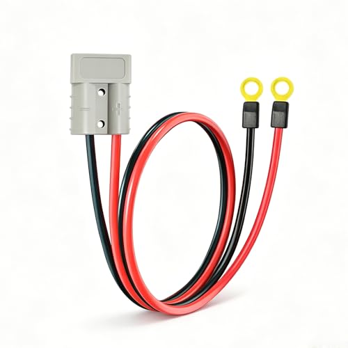 Anderson Plug Connection Cable 50A Anderson SB50 Plug Battery Quick Connector Cable 1.64 ft 10AWG Cable with 50A Connector - size: Anderson O-ring 50cm