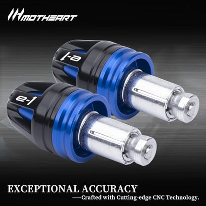 Motorcycle Handlebar End Caps For Ninja e-1 2023-2024 Z e-1 2024-2025 7/8” Bars 17mm Diameter CNC Handlebars (See details below) ninja e-1 z Accessories (Blue) - color: Blue