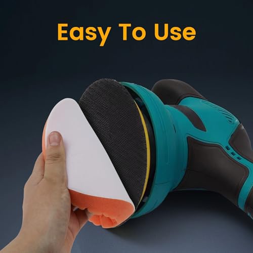Buffing Polishing Pads 5 Inch - 7Pcs Car Buffer Foam Pad Kit with Hook and Loop, Compound Cutting Sponge and Wool Pad for Polishing and Waxing - size: 5 inch
