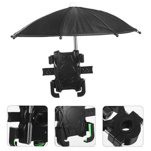 Waterproof Bike Handlebar Phone Holder with Umbrella for Motorcycles and Bicycles Compact Stable Clamp for Navigation and Outdoor Riding