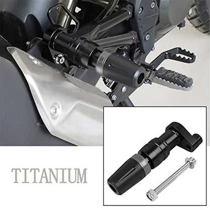 Rear Frame Slider CNC Aluminum Crash Pad Replacement for NINJA400 Z400 2018-2022 / NT1100 2022-2023 / Rebel 300 500 CMX 300 500 Motorcycle Frame Fairing Protection(Titanium) - color: Titanium