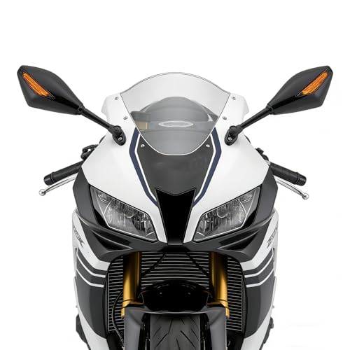 Motorcycle Rearview Mirror LED Turn Signal Mirror Running Light Rear View Mirror for CBR1000F CBR600F CBR900RR YZF FZ1 FZR600