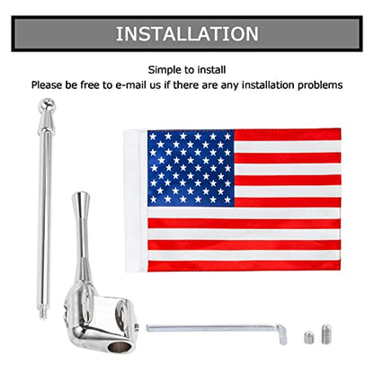 PSLER Motocycle Aluminum Rear Side Mount Luggage Rack Antenna Vertical Flag Pole for GL1800 Goldwing All Years (United States)