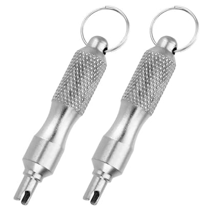 2 PCS Tire Valve Core Removal Tool, Rust Proof Stainless Steel Valve Core Puller Tire Stem Remover, Portable Valves Stem Repair Install Accessory for Car Truck Motorcycle