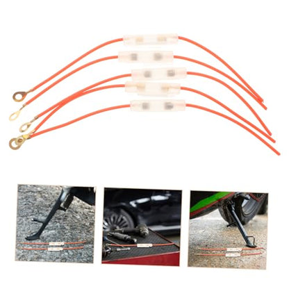 Cabilock 5pcs Motorcycle Inline Fuse Holder Cable Waterproof Fuse Box for Motorbike for ATVs and Scooters