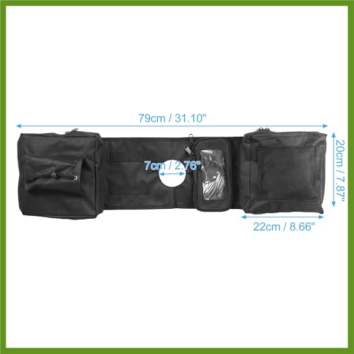 1-Pack Quad ATV 4-Wheeler Saddlebags Cargo Pouch Storage UTV Motorcycle Gas Tank Saddle Bag for Polaris Sportsman 450 570 850 XP 1000 Black 600D Oxford Replace Parts Vehicle Components