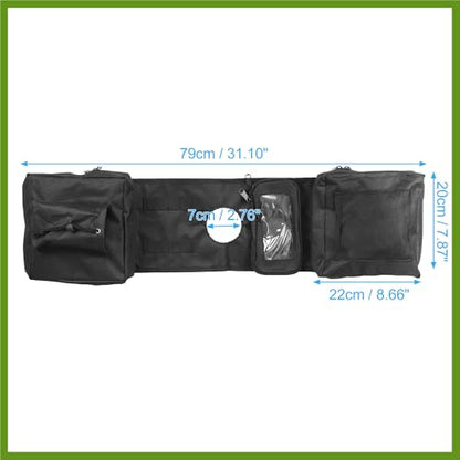 1-Pack Quad ATV 4-Wheeler Saddlebags Cargo Pouch Storage UTV Motorcycle Gas Tank Saddle Bag for Polaris Sportsman 450 570 850 XP 1000 Black 600D Oxford Replace Parts Vehicle Components