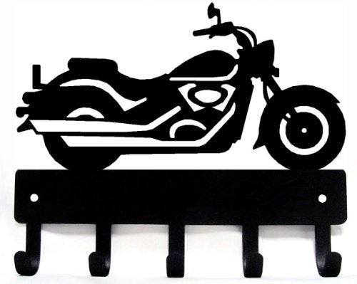 Cruiser Motorcycle Motorbike #12 Key Rack Holder for Wall - 9 inch Wide - Made in USA; Rider Gifts