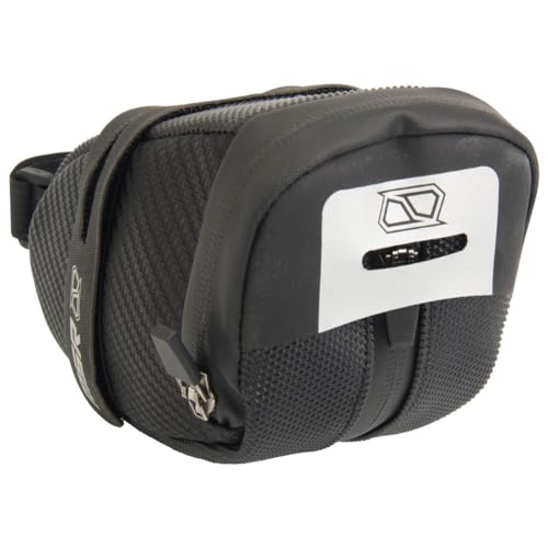 MSR Bicycle Seat Bag Black Bike Under Seat Saddle Bag for Mountain or Road Extra Storage and Taillight Mount