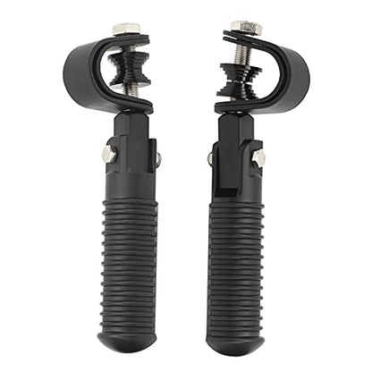 Motorcycle Foot Peg, Pair of Universal Motorcycle Highway Bar Footpegs Clamp Mount Footrest Pedals for 25mm 1in Engine Crash Bar Guard (Black)
