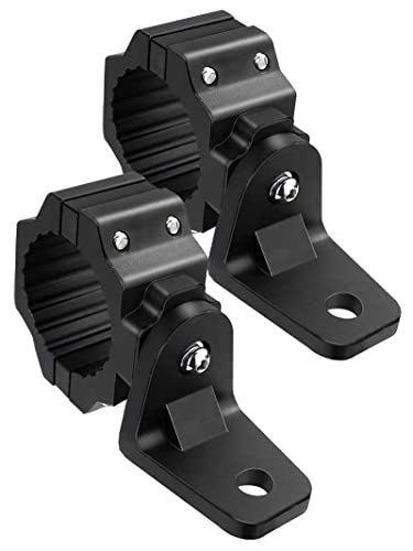 ZIDIYORUO UTV Whip Light Mount for 1.75"-2" Roll Cage Bars, 2-Pack 3 Colors | CNC-Machined Aluminum Alloy · 360° Rotation · Flag & Light Bar Compatible · Works with Polaris RZR, Can-Am, Jeep - color: Black, size: 2 pcs