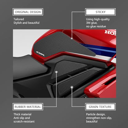 New for Honda CBR500R CB500F CBR400R CB400F 2024 2025 Motorcycle Accessories Side Fuel Tank pad Tank Pads Protector Stickers Decal Gas Knee Grip Traction Pad Tankpad