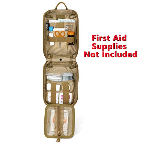 Gonex MOLLE Medical Pouch EMT First Aid Pouch Rip-Away IFAK Tactical Utility Pouch for Outdoor Activities Medical Supplies (Bag Only) - color: Tan