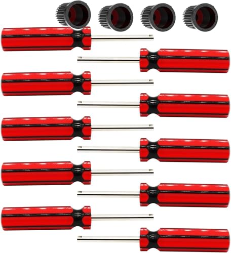 10Pcs Car Auto Screwdriver Valve Core Motorcycle Truck Bike Screwdriver Valve Stem Core Remover Tire Tube Installer Repair Tool