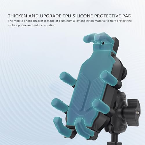 Motorcycle Phone Mount Vibration Dampener High Speed Stability 4.7in 7.2in Smartphones Motorcycle Scooter ATV