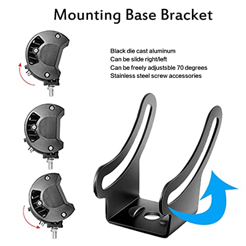 LED Light Bar Base Mounting Bracket Universal Adjustable Slide Mounting Brackets 2PCS Side Bracket Kit for Most Straight or Curved Light Bars from 4 inch up to 52 inch(Pack of 2) - size: Light Bar Adjust Bracket-Base