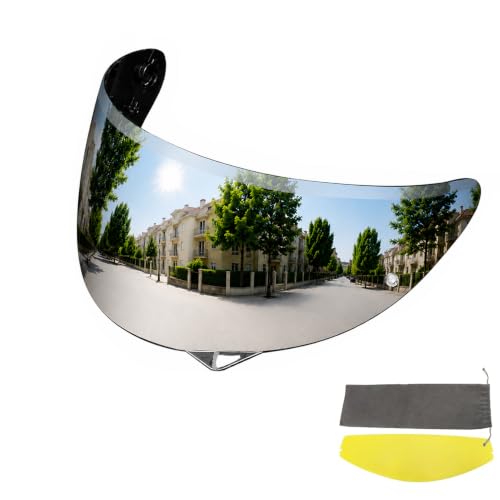 PSLER C10 Visor - C10 Tinted Visor HJ-34P Visor Helmet Face Shield for C10 HJ-34P,Silver Visor - color: Silver Film