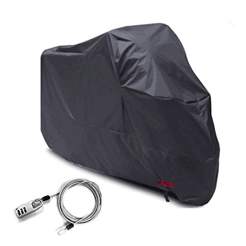 J&C 96x41x49Inhces Motorcycle Cover Waterproof Dust-Proof Outdoor Rain UV Protector Motorbike Covers forMotorcycle - size: XL