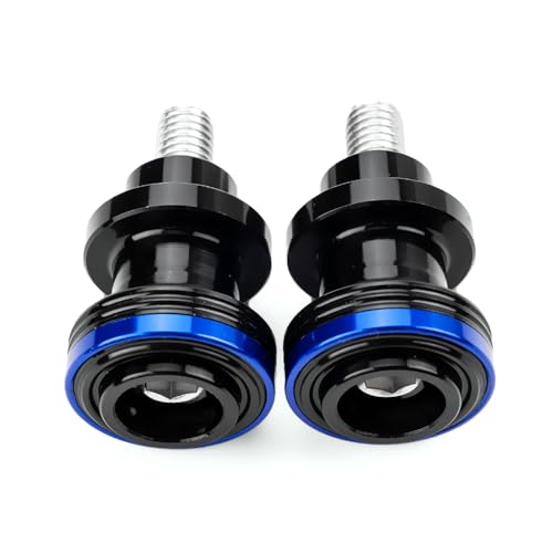 M8 Swingarm Spools Sliders, CNC Billet Aluminum Universal Paddock Rear Stand Screws Bobbins, Fits for CBR600RR CBR1000RR, GSXR600/750/1000, ZX6R ZX10R Z650 Z900, SV650,S1000RR– 2 PCS (Blue) - color: Blue