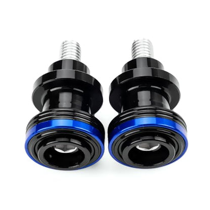 M8 Swingarm Spools Sliders, CNC Billet Aluminum Universal Paddock Rear Stand Screws Bobbins, Fits for CBR600RR CBR1000RR, GSXR600/750/1000, ZX6R ZX10R Z650 Z900, SV650,S1000RR– 2 PCS (Blue) - color: Blue