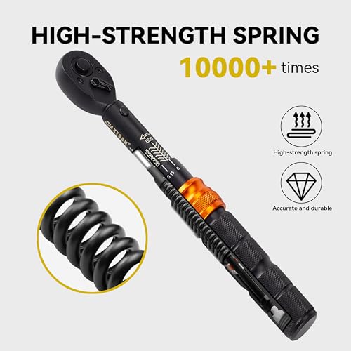 Bike Torque Wrench Bit Set, 1/4-Inch Drive, 2-20 Nm Micro Adjustment, 32-Piece Repair Tool Kit for Road, Mountain & Dirt Bikes, MTB, Cycling, Compact Zip Pouch - size: 32-Piece