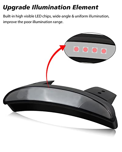 NTHREEAUTO Motorcycle Chopped Rear Fender Edge LED Brake Tail Light Integrated Turn Signals Compatible with Harley Sportster XL883N XL1200N XL1200V XL1200X (Diffused Light) - color: Diffused Light
