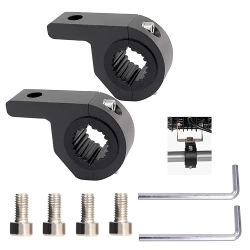 ANKIA 2Pcs Motorcycle LED Light Horizontal Clamp Mounting Bracket Kit Fit on 7/8” Bull Bars Roof Racks Roll Cages for Motorcycle ATV UTV Spotlights Fog Light Mount Motorbike Accessories (M10) - color: M10 Mounting Bracket