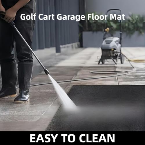 Golf Cart Garage Floor Mat 110inch x 59inch | Waterproof, Oil Absorbent, Anti-Slip Rubber Backing, Heavy Duty, Tear-Resistant, Easy to Clean. Fits ATV UTV Mower