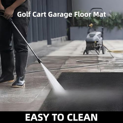 Golf Cart Garage Floor Mat 110inch x 59inch | Waterproof, Oil Absorbent, Anti-Slip Rubber Backing, Heavy Duty, Tear-Resistant, Easy to Clean. Fits ATV UTV Mower