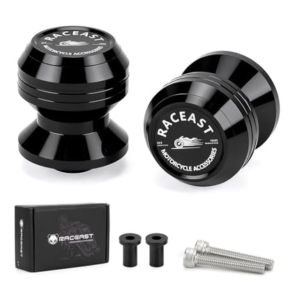 M6 Swing Arm Spool Sliders Universal CNC 6MM Rear Swingarm Sliders Stand Compatible With R7 YZF R1 R3 R6 R6S YZF600R FZ1 FZ6 FZ6R FZ8 FJ09 FZ09 FZ10 MT09 MT10 (Black - M6) - color: Black - M6
