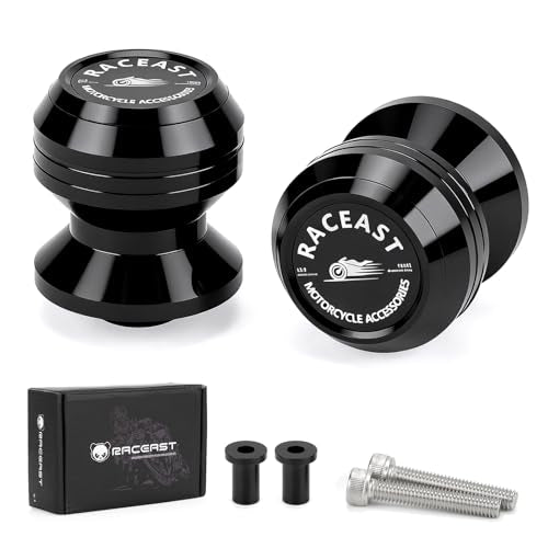 M6 Swing Arm Spool Sliders Universal CNC 6MM Rear Swingarm Sliders Stand Compatible With R7 YZF R1 R3 R6 R6S YZF600R FZ1 FZ6 FZ6R FZ8 FJ09 FZ09 FZ10 MT09 MT10 (Black - M6) - color: Black - M6