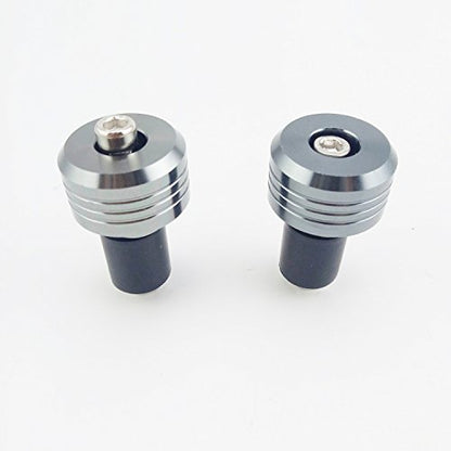 Motorcycle Handlebar Ends,7/8'' Handle Bar Slider Caps Weight Plugs CNC Aluminum (Gray) - color: Gray