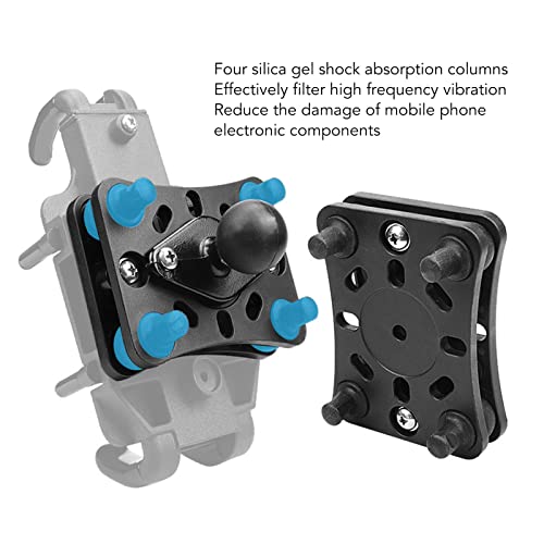 Motorcycle Mobile Phone Holder Shock Absorber, Bike Phone Bracket with Silicone Columns, Anti - Vibration Phone Mount for Motorbike, Universal Phone Holder with Wrench and Screws f