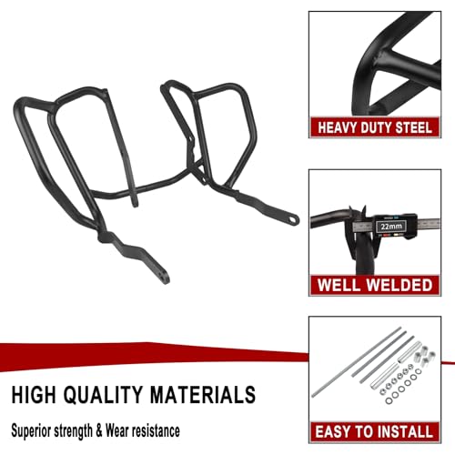 Worldmotop Crash Bar Engine Guard Frame Protector Compatible with Honda CRF300L Rally CRF300 L CRF 300 L 2020 2021 2022 2023 2024 2025