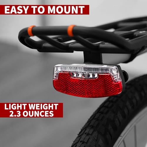 BV Bike Lights for Night Riding LED Bike Tail Light - Bicycle Light Battery-Powered/Rechargeable - Rear Bike Light Weather Resistant - Visible Up to 1500ft Bicycle Tail Light LED Bike Light - size: Rear Carrier Mount - B - Single