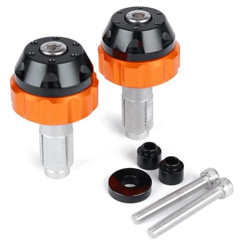 Motorcycle Cruise Control Throttle Clamp Assist End Bar Weight Handle Plug Compatible with Suzuki (Color : Orange, Size : A) - color: Orange