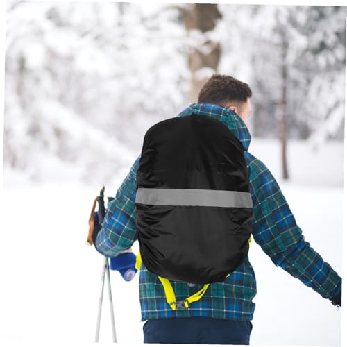 Reflective Hiking Backpack Cover with Elastic Band Rain Protection for Outdoor Adventures Lightweight and Portable Enhanced Night Visibility for Camping and Biking Fits Backpacks
